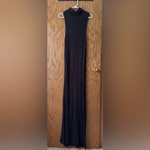 Free People Beach XL Black Women’s Knit Sweater Mock Neck Sleeveless Maxi Dress